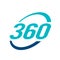 360 degrees logo design vector with circle element illustration