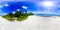 360 degrees panorama of Bois Jolan beach`s white sand