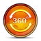 360 degrees rotate arrow icon shiny bright orange round button illustration