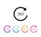 360 degrees rotation icon. Sign of rotation. Rotate application or sign with circle arrow with colored gradient template