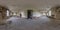360 hdri panorama in abandoned empty concrete room or unfinished building. full seamless spherical panorama in equirectangular