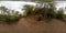 360 image of Krushunski waterfalls with turqoize waters and beautiful ecosystem