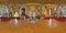360 Interior Panorama of the Lutheran Cathedral of Saint Mary at the altar, Sibiu, Romania
