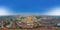 360 panorama by 180 degrees angle seamless panorama of aerial top view of National Fo Guang Shan Thaihua Temple in Bangkok