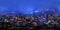 360 panorama by 180 degrees angle seamless panorama view of aerial view of Bangkok Downtown Skyline. Thailand. Financial district