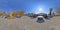 360 panorama of a classic car show on Bulevardul Cetatii, Targu Mures, Romania