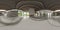 360 panorana of empty modern interior room 3D rendering