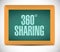 360 sharing board sign illustration design