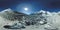 360 vr of the Everest Base camp at Khumbu glacier. Khumbu valley, Sagarmatha national park, Nepal of the Himalayas. EBC