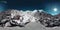 360 vr of the Everest Base camp at Khumbu glacier. Khumbu valley, Sagarmatha national park, Nepal of the Himalayas. EBC