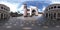 360 VR exterior of internal square in mosque with islamic muslim building. History monument.