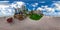 360 vr photo Sunny Isles Beach lifeguard tower and ocean rescue truck