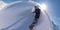 360VR: Woman on awesome winter holiday heliboarding in stunning Bella Coola.