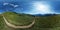 360Â° spherical panorama: Trail in an alpine meadow