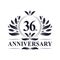 36th Anniversary celebration, luxurious 36 years Anniversary logo.