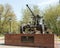 37-mm anti-aircraft gun - memorial complex `Weapon of Victory`. Shchapovsky settlement. Russia.