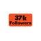 37k followers Orange vector, icon, stamp, logo illustration