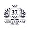 37th Anniversary Design, luxurious golden color 37 years Anniversary logo