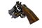 .38 Caliber Revolver Pistol Loaded Cylinder Gun Barrel Close Up w