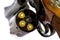 .38 Caliber Revolver Pistol Loaded Cylinder Gun Barrel Close Up w