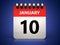 3d 10 january calendar