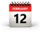 3d 12 february calendar