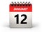 3d 12 january calendar