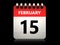 3d 15 february calendar