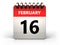 3d 16 february calendar