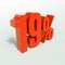 3d 19 Percent Sign