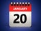 3d 20 january calendar