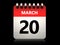 3d 20 march calendar