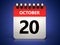 3d 20 october calendar
