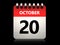 3d 20 october calendar