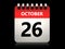 3d 26 october calendar