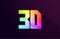 3d 3 d letter combination rainbow colored alphabet logo icon design
