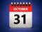 3d 31 october calendar