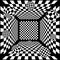 3D Abstract black and white chess background with