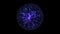 3D Abstract colorful explosion of the star isolated on black background. Animation. Beautiful blue celestial body moving