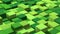 3D Abstract cubes. Video game geometric mosaic waves pattern. Construction of hills landscape using  green grass blocks