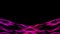 3D abstract digital technology animated pink light particles on black background