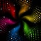 3d abstract dynamic rainbow background