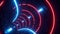 3D Abstract Neon Circles Tunnel VJ Loop Motion Background