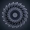 3d abstract organic star gear wheel shape