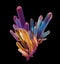 3d abstract rainbow crystal, crystallized gem,