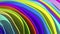 3d abstract rainbow wave lines folds background. Multi color gradient curves with texture paper, fabric, ribbons