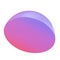 3d Abstract shape semisphere Random abstract geometric. Realistic glossy pink and lilac gradient luxury template decorative design