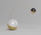 3d abstract simple geometric forms that show two balls holding by half circle of counterbalance. Art decorative elements