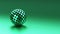 3d abstract sphere metallic geometric shape techno background