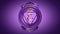 3d ajna third eye chakra rotating, awareness violet esoteric looped background, spiritual symbol, spinning buddhist mandala,